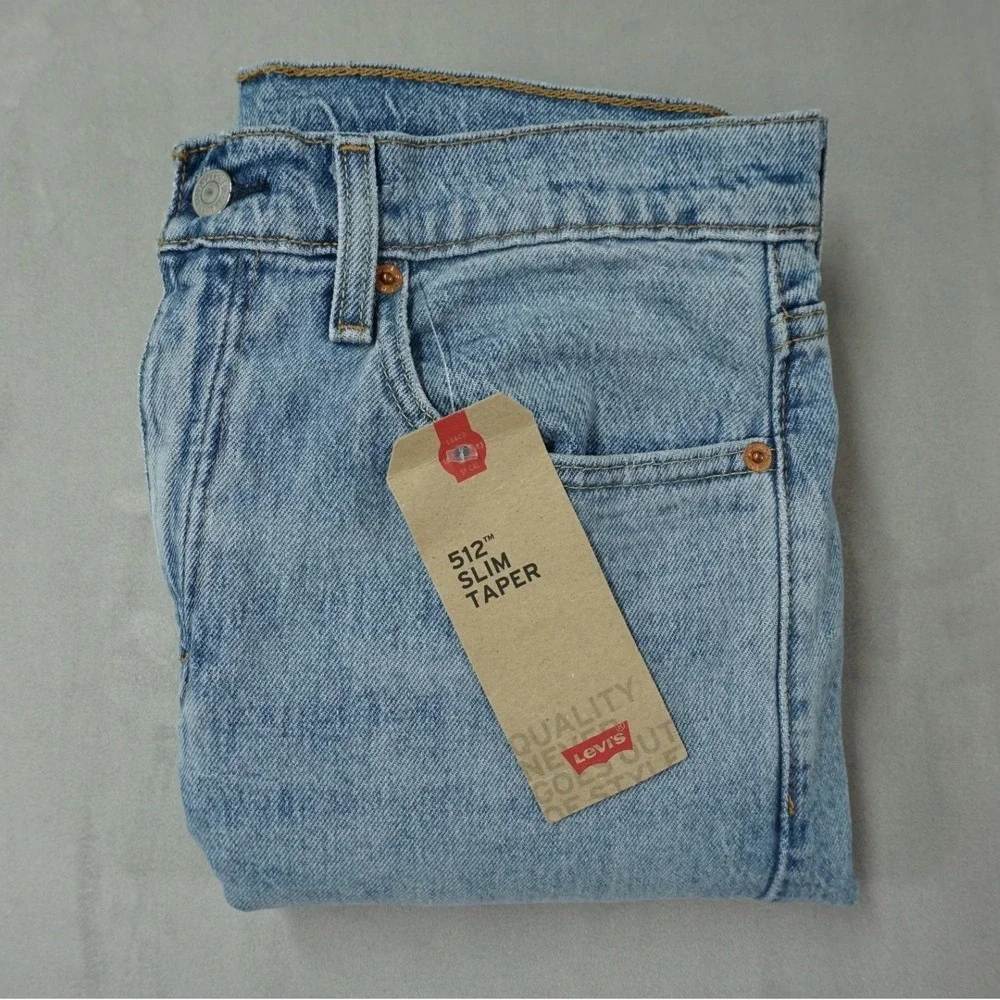 Levis 512 Jeans Mens 31x30 Slim‎ Taper Light Wash Stretch Denim NWT $69.50